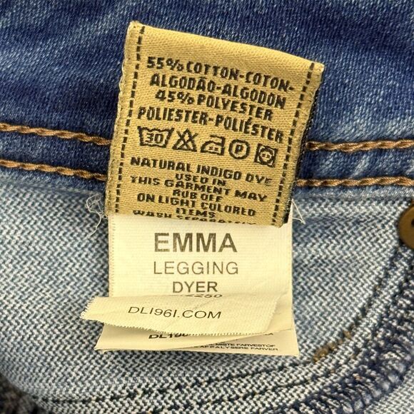 DL1961 Emma Legging Jeans 26 Dyer Blue Stretch Legging Comfort Casual EUC B17 - Picture 6 of 6